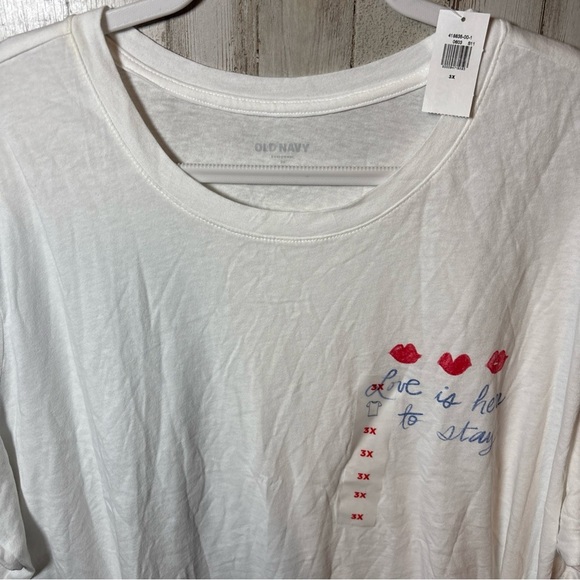 Old navy graphic t shirt women's size 3X Love Is Here To Stay - Picture 3 of 15